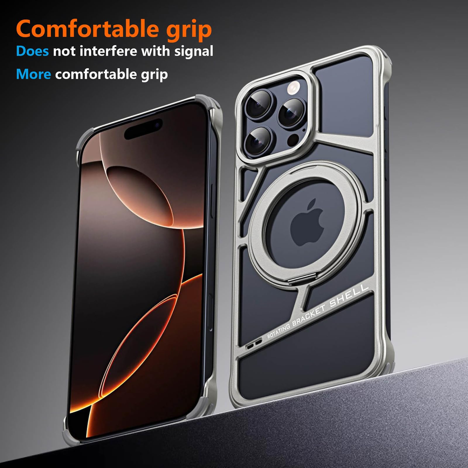 Amazon.co.jp: CASEOKO フレームレス磁気ケース iPhone 14 Pro Max用